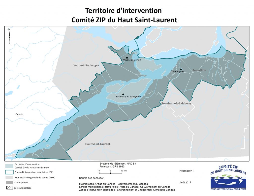 À propos Territoire Comité ZIP du Haut SaintLaurent